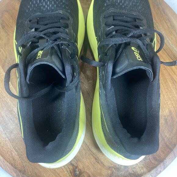 ASICS GT 2000-12 Black Glow Yellow Mens Size 9.5 Green Running Shoes 1011B691 - Picture 7 of 13
